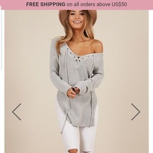 Showpo gray sweater